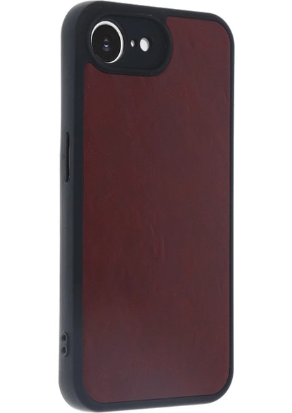 Iphone 16E Kılıf Aras Deri Kapak - Bordo modelleri