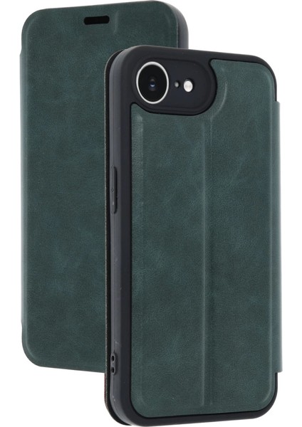 Iphone 16E Kılıf Flip Cover - Koyu Yeşil