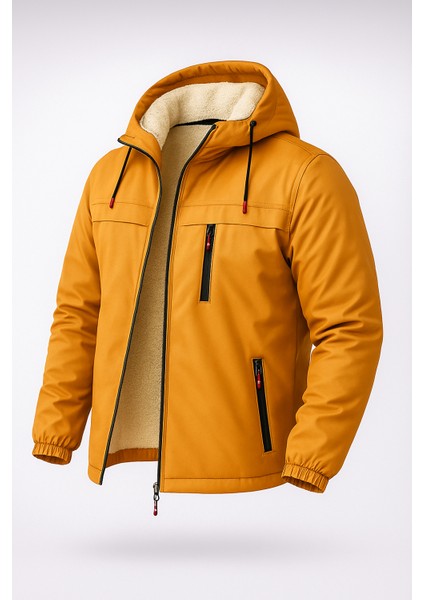 Erkek Çıkarılabilir Kapüşonlu Içi Kürklü Su Geçirmez Erkek Mont Ceket fiyatları