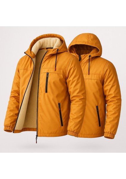 Erkek Çıkarılabilir Kapüşonlu Içi Kürklü Su Geçirmez Erkek Mont Ceket modelleri