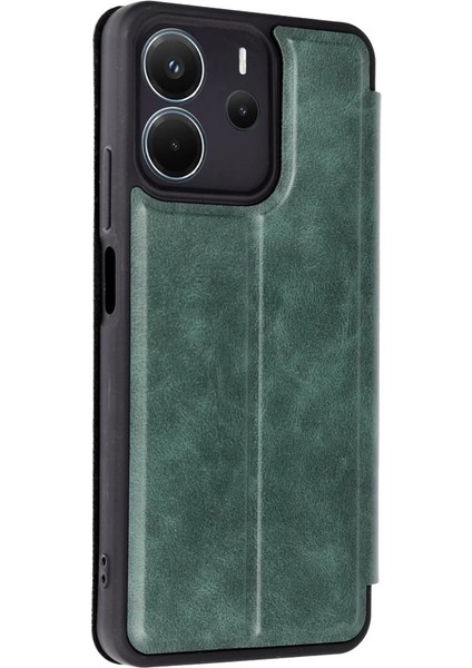 Xiaomi Redmi Note 14 4g Kılıf Flip Cover - Koyu Yeşil fiyatları