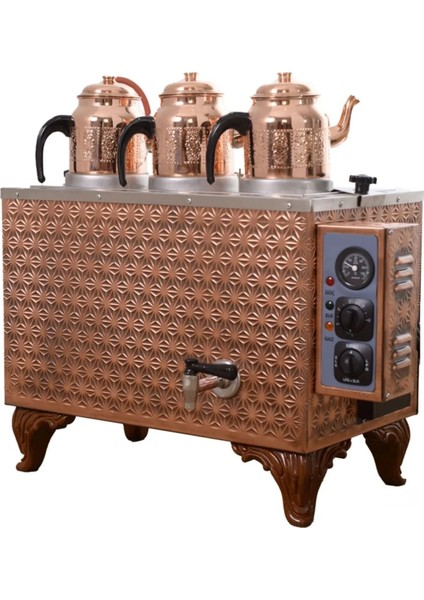Kutlu Sadrazam 3 Demlikli Bakır Çay Kazanı (Elektrikli) modelleri
