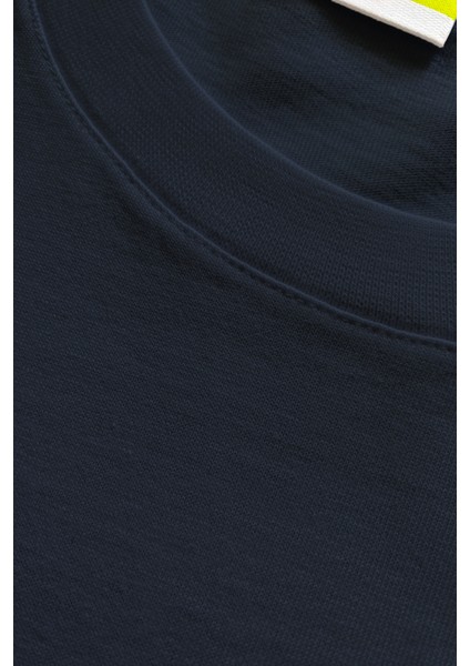 Erkek Premium Kalite Yoğun Dokulu Pamuklu T-Shirt Lacivert M101-R0220-05 fırsatları