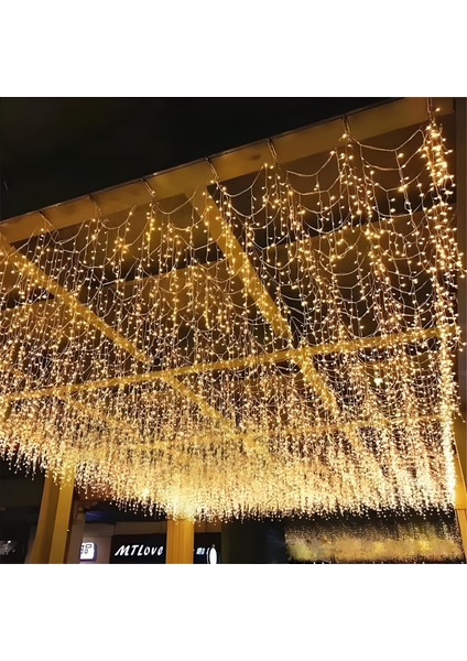 2.5m 160 LED Eklenebilir Saçak LED Sarkıt Perde Işık Gün Işığı Yılbaşı Süsü Dış Mekan IP67 fırsatları