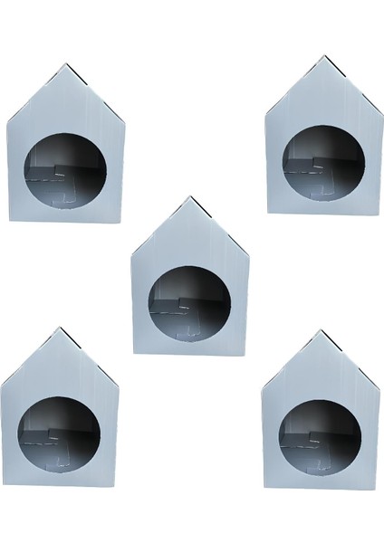 Su Geçirmez 5 Adet Kedi Evi Oluklu Plastik Sokak Hayvanları Için