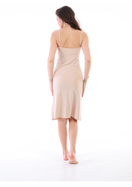 Freshness 3165 Kadın Modal Askılı Jüpon Kombinezon - Ten - L fırsatları