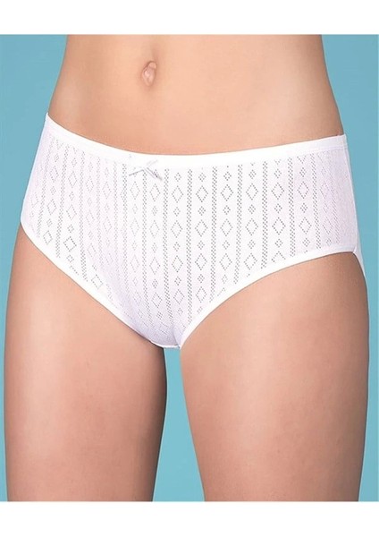 Berrak Kadın Jakarlı Ribana Bato Külot 11107 - Beyaz - S