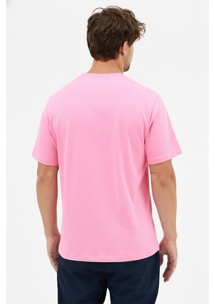 Erkek Premium Kalite Yoğun Dokulu Pamuklu T-Shirt Pembe M101-R0220-06 modelleri