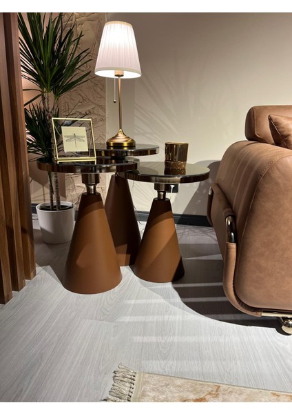 3 Lü Alt Kahve Üst Roz Gold Zigon