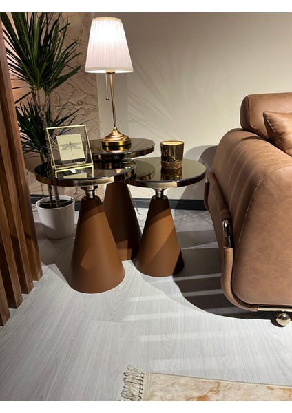 3 Lü Alt Kahve Üst Roz Gold Zigon fiyatları