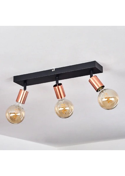 Riolıght Modern2 Siyah2 3XE27 Duylu Mafsallı Hareketli Başlık(Glop Ampul Hariç) Metal Spot Avize fırsatları