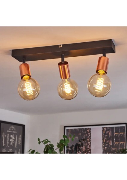 Riolıght Modern2 Siyah2 3XE27 Duylu Mafsallı Hareketli Başlık(Glop Ampul Hariç) Metal Spot Avize indirimleri