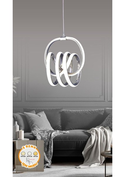 Sofya Modeltekli Krom Avize