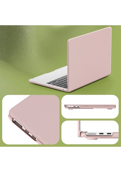 Macbook Air 13.6 Macbook Deri Kapak - Pembe modelleri