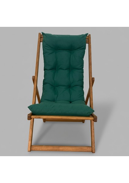 Ahşap Dinlenme Koltuğu, Katlanır Şezlong Yeşil Dolgu Minderli Tv Koltuğu ve Sandalyesi modelleri