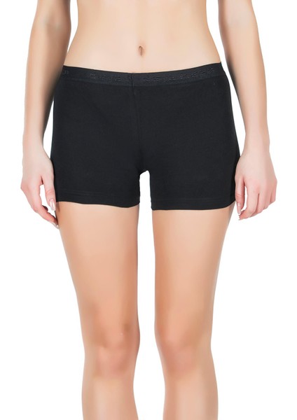 Kısa Kadın Şort 435 - Siyah - S-M