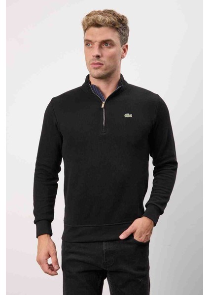 Fermuar Yaka Siyah Dar Kesim Erkek Triko fırsatları