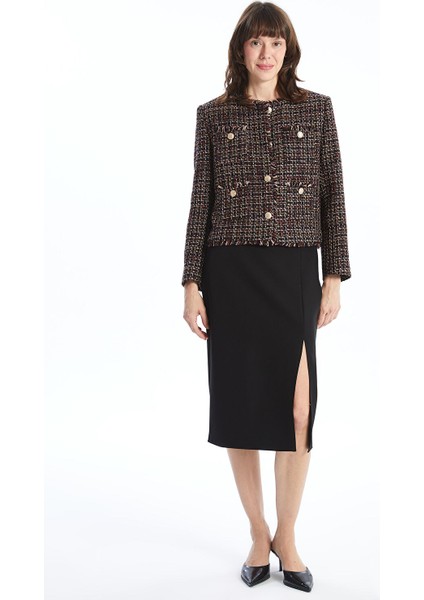 Yeni Sezon Beli Fermuarlı Kadın Kalem Etek