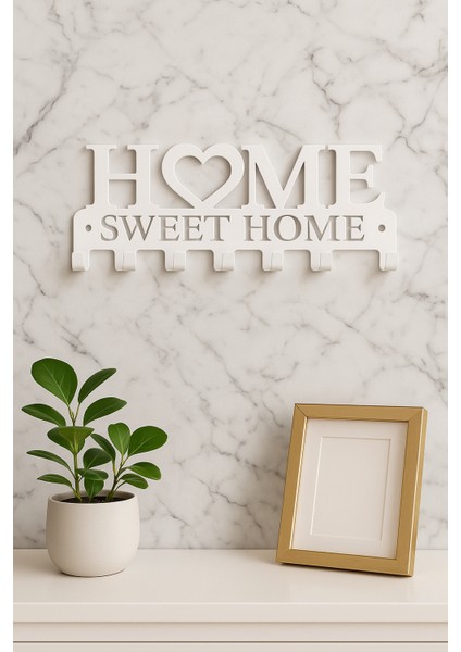 Dekoratif Metal Anahtarlık Askılığı | Giriş Için “home Sweet Home” Tasarımı modelleri