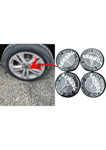 Mercedes Jant Göbeği 58/55 55 mm Yuva 4lü(BOŞLUK 5.5 SANTİMSE UYUMLU ÖLÇ ÖYLE SATIN AL İADE YOK)