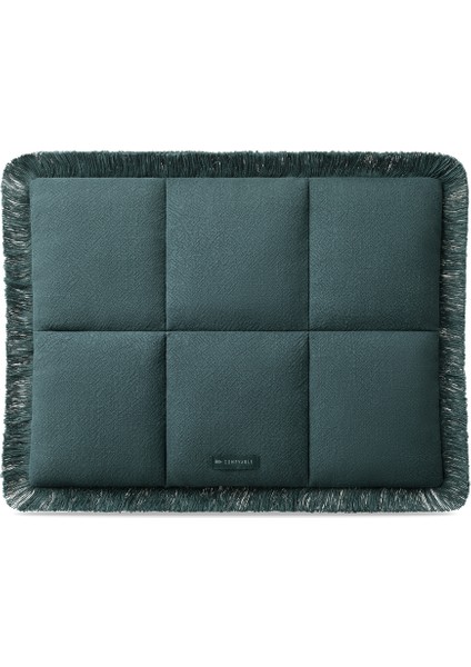 Puffy Laptop Kılıfı 13”–16” – MacBook Air & Pro Uyumlu, Püsküllü Keten Dokulu, Mıknatıslı Yumuşak Koruma - Ördek Yeşili