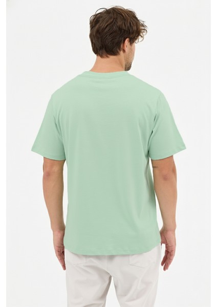 Erkek Premium Kalite Yoğun Dokulu Pamuklu T-Shirt Yeşil M101-R0220-07 modelleri