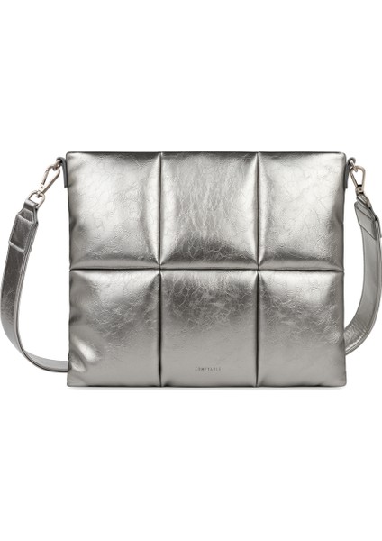 Suya Dayanıklı Askılı Puffy MacBook Air/pro Laptop Çantası - M5/m4/m3/m2/m1 Uyumlu - Gümüş