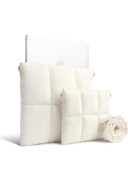 Suya Dayanıklı Puffy MacBook Air/pro Laptop Kılıfı Seti - M5/m4/m3/m2/m1 Uyumlu - Prinç Rengi fiyatları