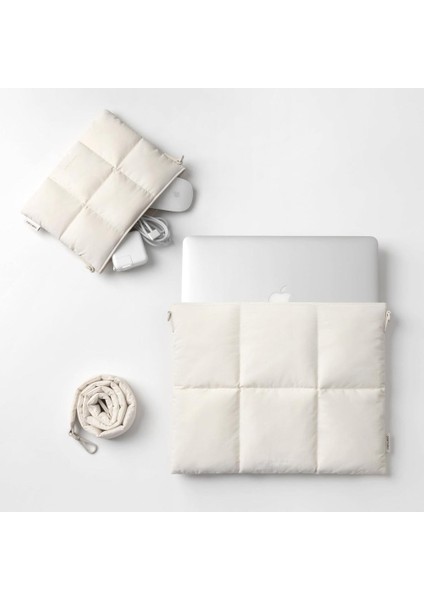 Suya Dayanıklı Puffy MacBook Air/pro Laptop Kılıfı Seti - M5/m4/m3/m2/m1 Uyumlu - Prinç Rengi modelleri