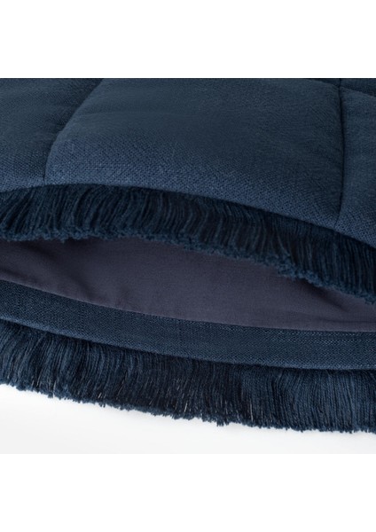 Puffy Laptop Kılıfı 13”–16” – MacBook Air & Pro Uyumlu, Püsküllü Keten Dokulu, Mıknatıslı Yumuşak Koruma - Gece Mavisi indirimleri