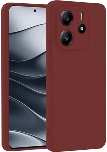 Xiaomi Redmi Note 14 4g Kılıf First Silikon - Bordo