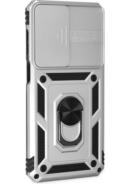 Ieg Samsung Galaxy M33 Kılıf Pars Lens Yüzüklü Silikon - Gümüş fiyatları