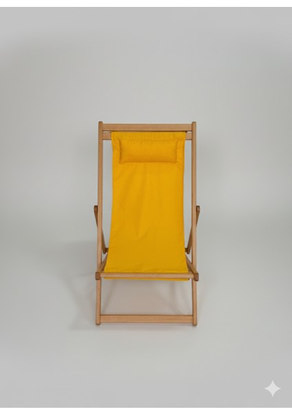 Ahşap Dinlenme Koltuğu, Katlanır Şezlong Sarı Minderli Tv Koltuğu ve Sandalyesi fırsatları