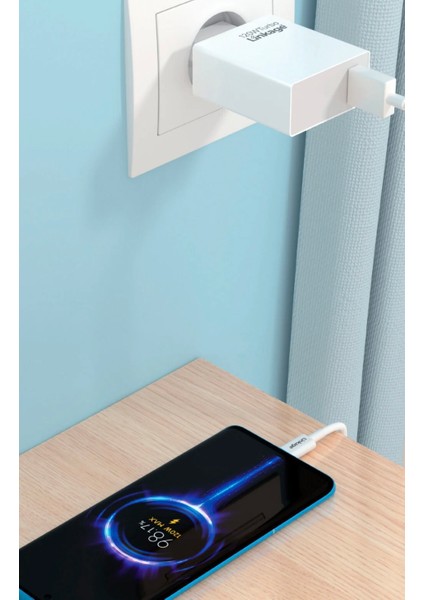 120W Turbo Hızlı Şarj Adaptörü + 1m Usb-A To Type-C Kablo | Tek Port | Ev & Seyahat Tip indirimleri