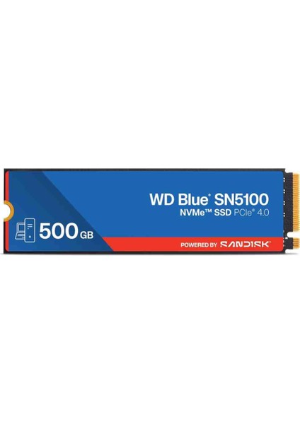 Wd Blue SN5100 500GB Nvme SSD Pcle 4.0 Okuma 6600MS - Yazma 5600MS M.2 SSD