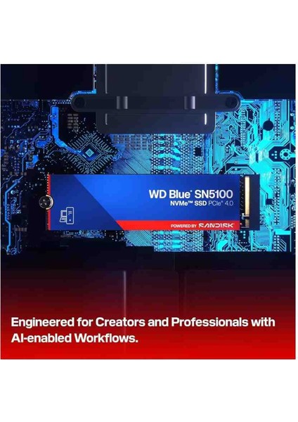 Wd Blue SN5100 500GB Nvme SSD Pcle 4.0 Okuma 6600MS - Yazma 5600MS M.2 SSD fiyatları
