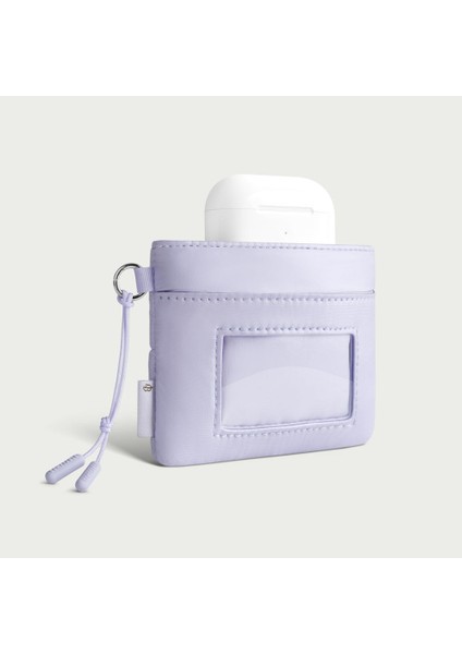 Sevimli Puffy Mini Cüzdan – Suya Dayanıklı, Şeffaf Kart Pencereli, Mıknatıslı Kapatma, Airpods ve Aksesuar Organizeri – Mor fiyatları