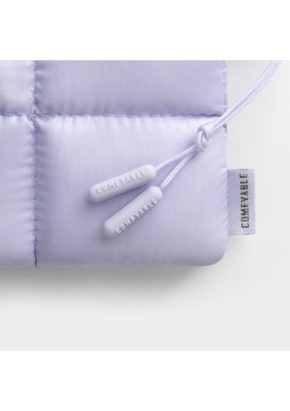 Sevimli Puffy Mini Cüzdan – Suya Dayanıklı, Şeffaf Kart Pencereli, Mıknatıslı Kapatma, Airpods ve Aksesuar Organizeri – Mor fırsatları