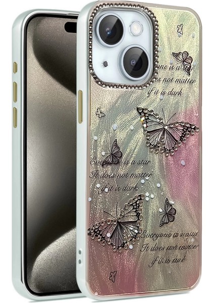 Iphone 15 Kılıf Blade Aynalı Desenli Kapak - Desen 6