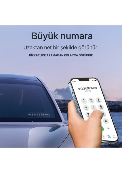 Manyetik Fosforlu Geçici Park Numaratörü, Açılır Kapanır, Şık ve Dayanıklı Tüm Araçlara Uyumlu modelleri