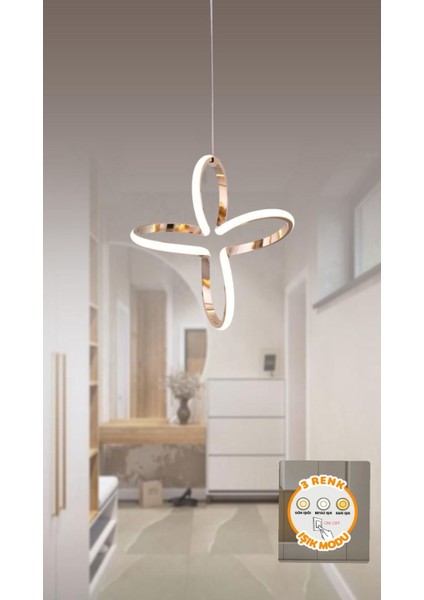 Yonca Model Gold Tekli Avize