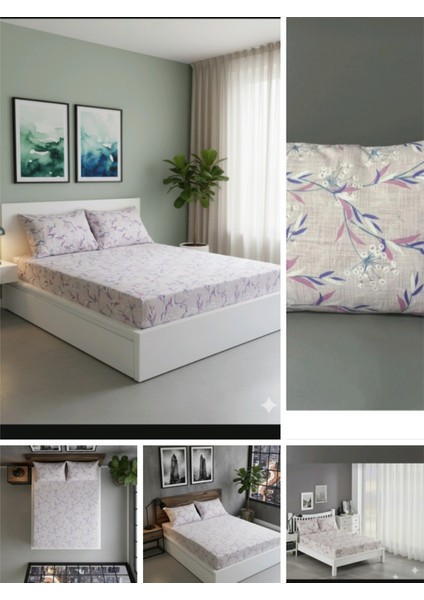 Battal Boy Lastikli Çift Kişilik Çarşaf Seti (+2 Yastık Kılıfı)