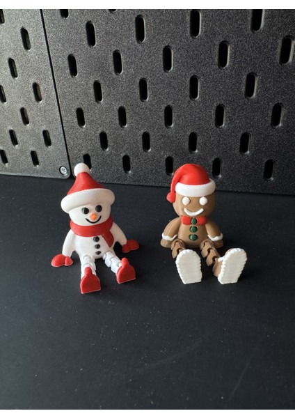 Yılbaşı Konseptli Kurabiye Adam & Kardan Adam Hareketli Figür Set