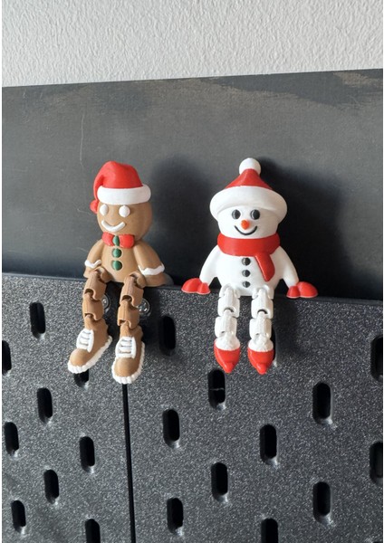 Yılbaşı Konseptli Kurabiye Adam & Kardan Adam Hareketli Figür Set