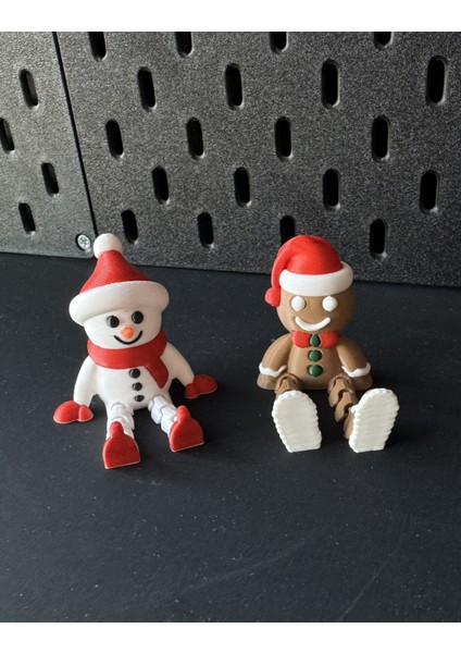 Yılbaşı Konseptli Kurabiye Adam & Kardan Adam Hareketli Figür Set