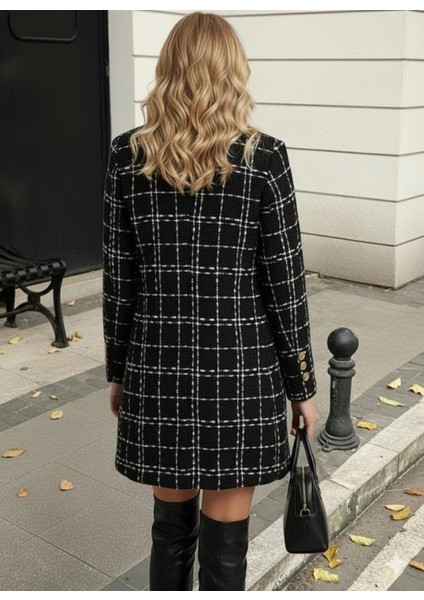 Kadın Uzun Kollu Yakalı Önden Düğmeli Dokuma Ceket fiyatları