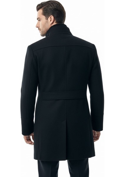 Erkek Slim Fit Kaşe Kaban – Çıkarılabilir Ribanalı Fermuarlı Yaka, S–xxl fırsatları