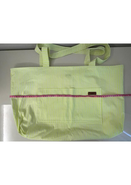 Polyester Teknik Kumaştan Omuz Çantası-Neon Ekose indirimleri