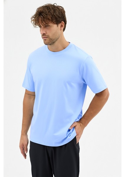 Erkek Premium Kalite Yoğun Dokulu Pamuklu T-Shirt Açık Mavi M101-R0220-08 fiyatları