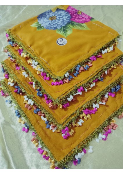 Cenk ve Reyhan Zarif ve Şık El Işi Iğne Oyalı Yazma/el Işi Iğne Yemeni/el Işi Tülbent/baş Örtüsü